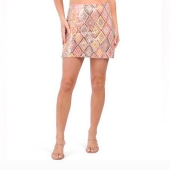 Caroline constas sequin mini skirt sz 8 - Picture 1 of 6